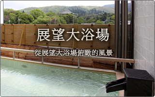 從頂樓的大浴場俯瞰奈良的美景。